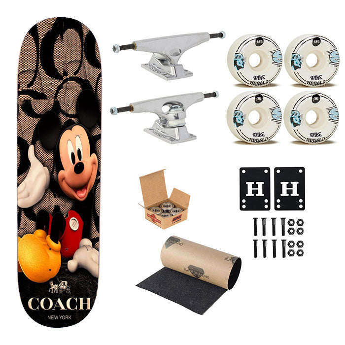 Coach Mickey Mouse Skateboard Complete Board 8.0" X 31.75"