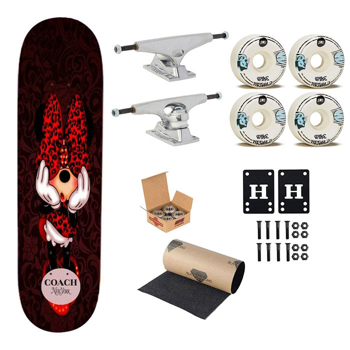 Coach Minnie Mouse New York Skateboard Complete Board 8.0" X 31.75"