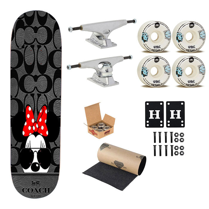 Coach New York Disney Mickey Mouse Skateboard Complete Board 8.0" X 31.75"