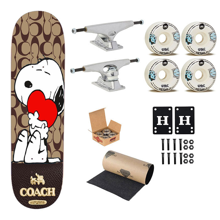 Coach New York Snoopy Skateboard Complete Board 8.0" X 31.75"