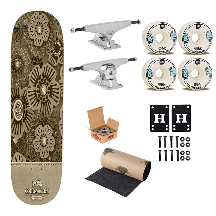 Coach New York Tea Rose Skateboard Complete Board 8.0" X 31.75"
