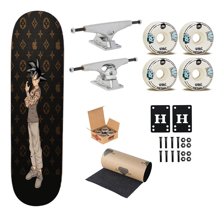 Dragon Ball Son Goku Louis Vuitton Skateboard Complete Board 8.0" X 31.75"