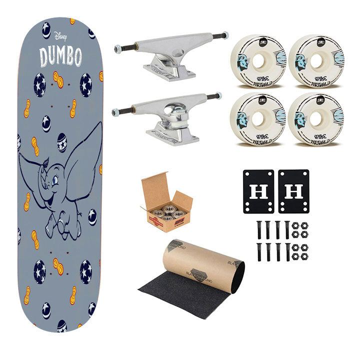 Dumbo And Peanuts Sticker Skateboard Complete Board 8.0" X 31.75"