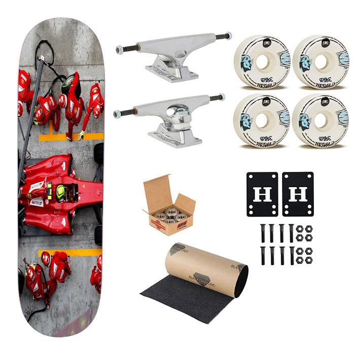 Felipe Massa Ferrari Skateboard Complete Board 8.0" X 31.75"