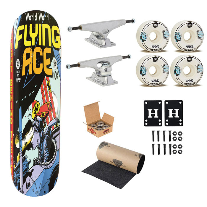 Flying Ace Snoopy Skateboard Complete Board 8.0" X 31.75"