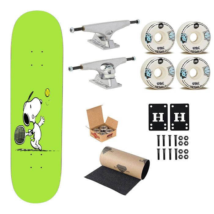 Funny Snoopy Play Tennis Skateboard Complete Board 8.0" X 31.75"