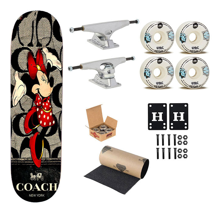 Happy Coach Minnie Mouse Happy Skateboard Complete Board 8.0" X 31.75"