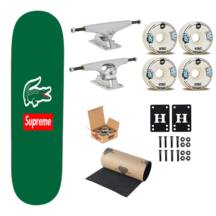 Lacoste X Supreme Skateboard Complete Board 8.0" X 31.75"
