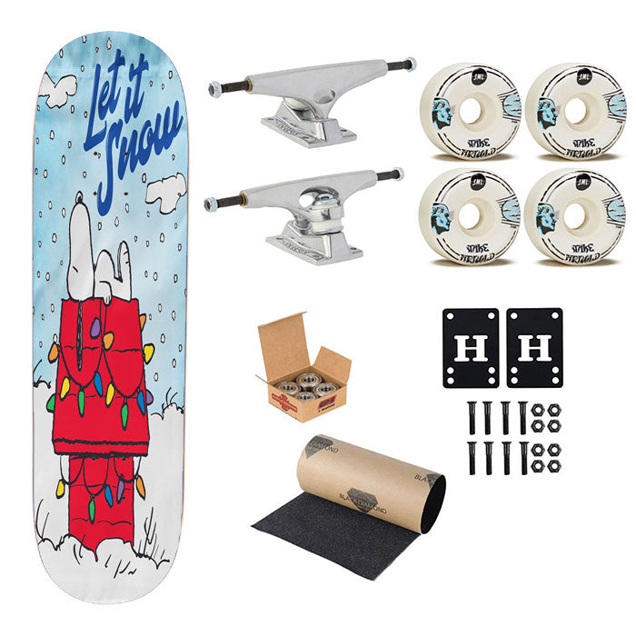Let It Snow Snoopy Christmas Skateboard Complete Board 8.0" X 31.75"