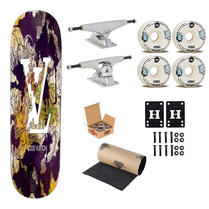 Louis Vuitton Art Lower Amazing Skateboard Complete Board 8.0" X 31.75"