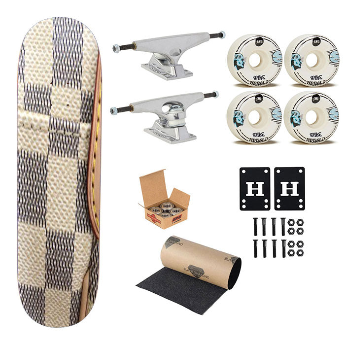 Louis Vuitton Checkered Skateboard Complete Board 8.0" X 31.75"
