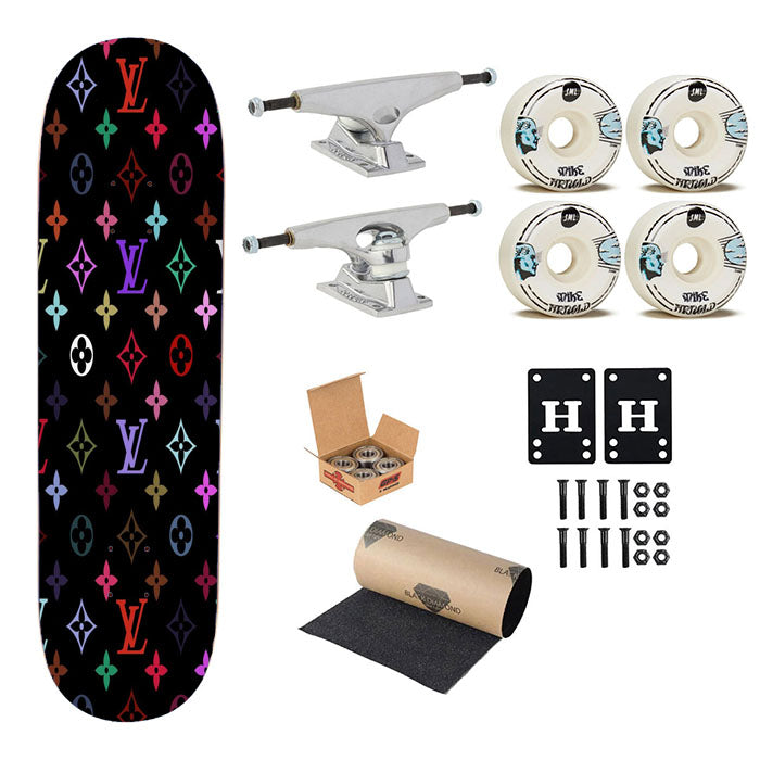 Louis Vuitton Colorful Skateboard Complete Board 8.0" X 31.75"