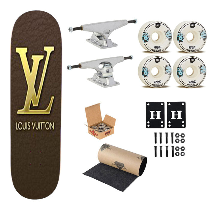 Louis Vuitton Leather Skateboard Complete Board 8.0" X 31.75"