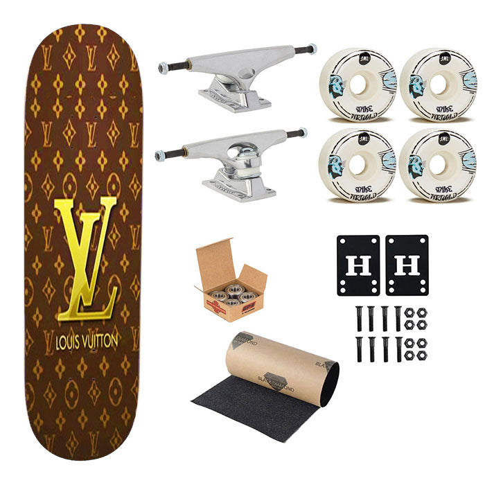 Louis Vuitton Logo Skateboard Complete Board 8.0" X 31.75"