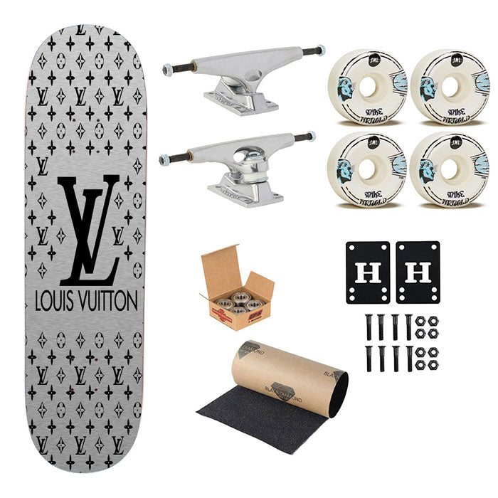 Louis Vuitton Metal Skateboard Complete Board 8.0" X 31.75"