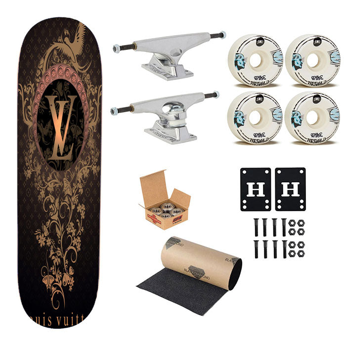 Louis Vuitton Ornament Skateboard Complete Board 8.0" X 31.75"