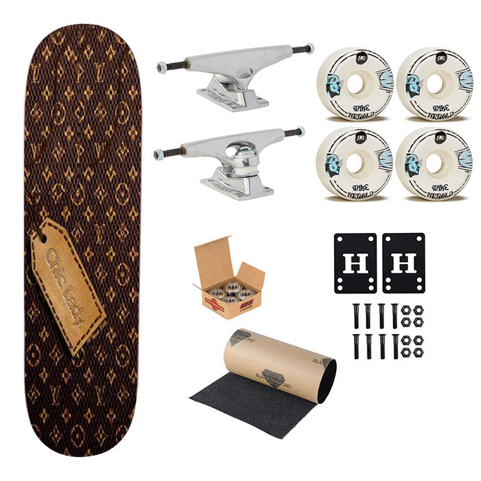 Louis Vuitton Paper Tag Skateboard Complete Board 8.0" X 31.75"