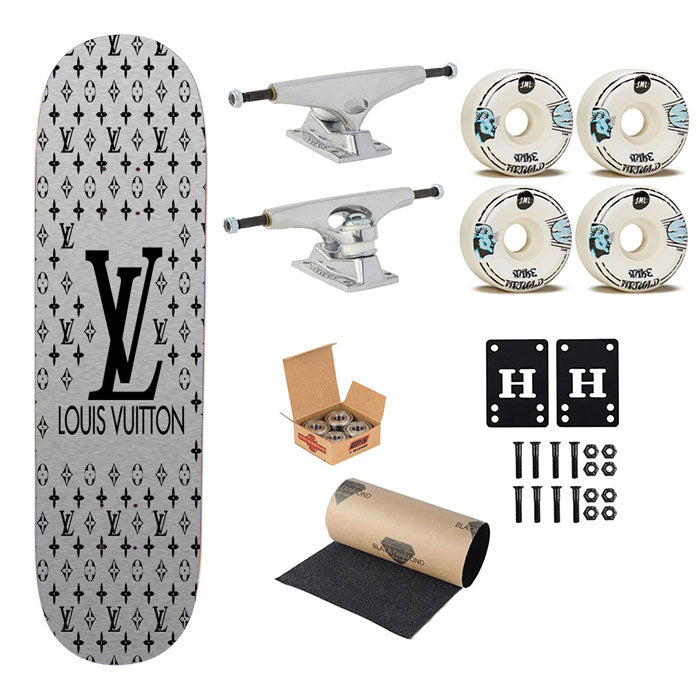 Louis Vuitton Pattern Bray Skateboard Complete Board 8.0" X 31.75"
