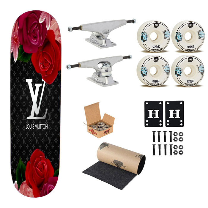Louis Vuitton With Rose Skateboard Complete Board 8.0" X 31.75"