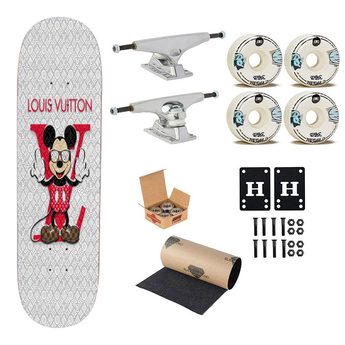Mickey Louis Vuitton Skateboard Complete Board 8.0" X 31.75"