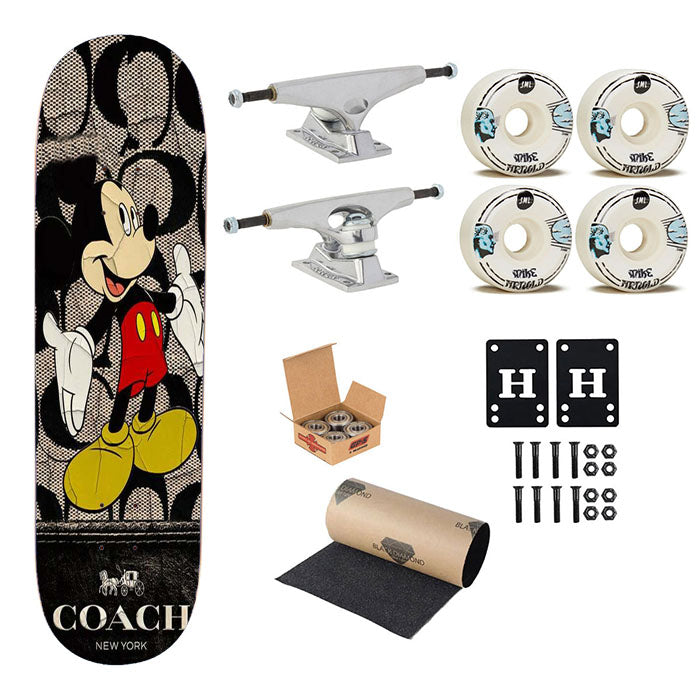 Mickey Mouse Coach New York Skateboard Complete Board 8.0" X 31.75"