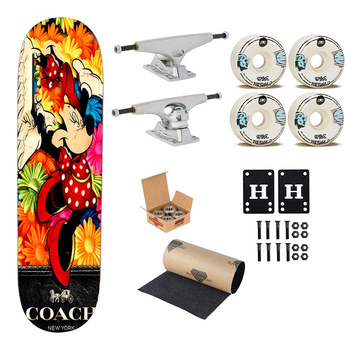 Minnie Mouse Coach Skateboard Complete Board 8.0" X 31.75"