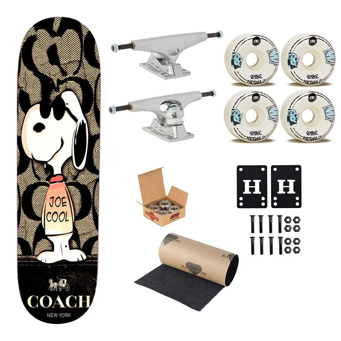 Nice Coach Snoopy Skateboard Complete Board 8.0" X 31.75"