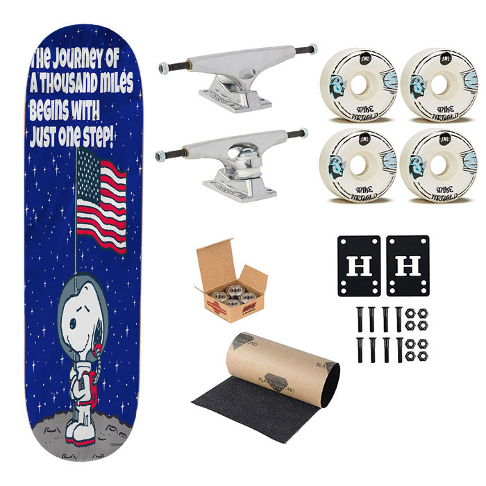 Peanuts Astronaut Snoopy One Step Skateboard Complete Board 8.0" X 31.75"