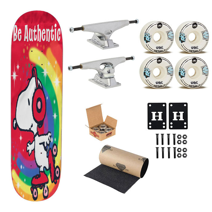 Peanuts Be Authentic Snoopy Roller-Skate Skateboard Complete Board 8.0" X 31.75"