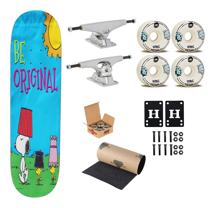 Peanuts Be Original Snoopy And Friends Skateboard Complete Board 8.0" X 31.75"