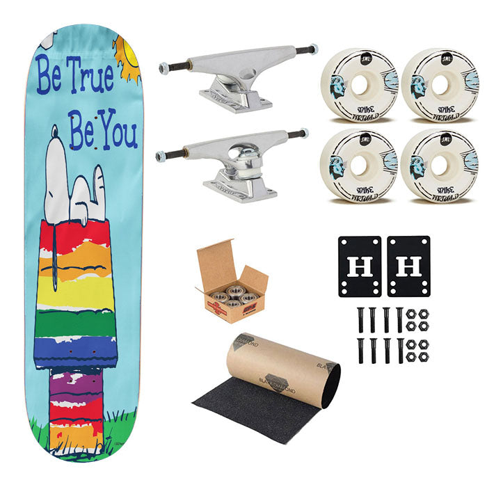 Peanuts Be True To You Snoopy Skateboard Complete Board 8.0" X 31.75"