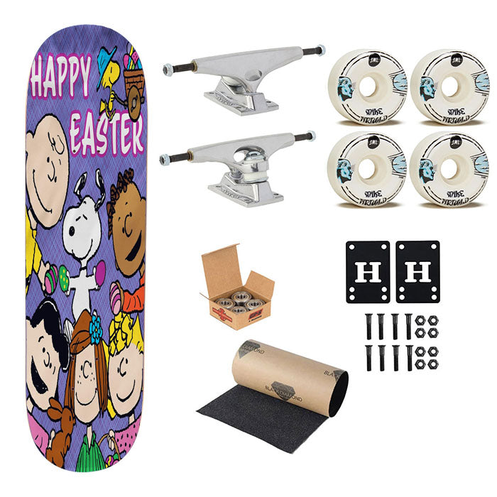 Peanuts Characters Easter Skateboard Complete Board 8.0" X 31.75"
