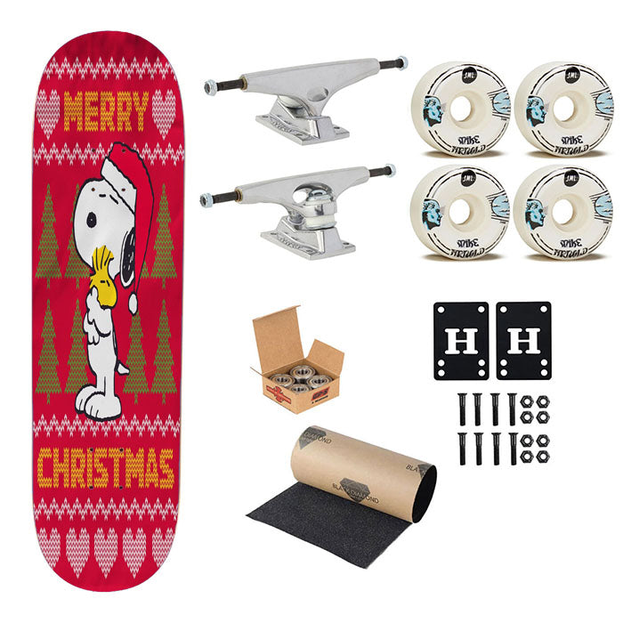 Peanuts Christmas Snoopy Skateboard Complete Board 8.0" X 31.75"