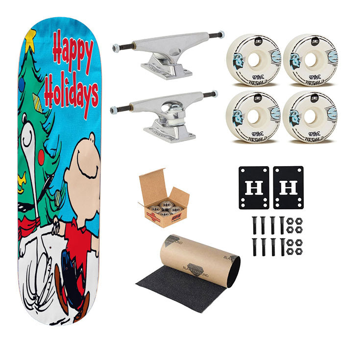 Peanuts Christmas Snoopy And Charlie Brown Skateboard Complete Board 8.0" X 31.75"