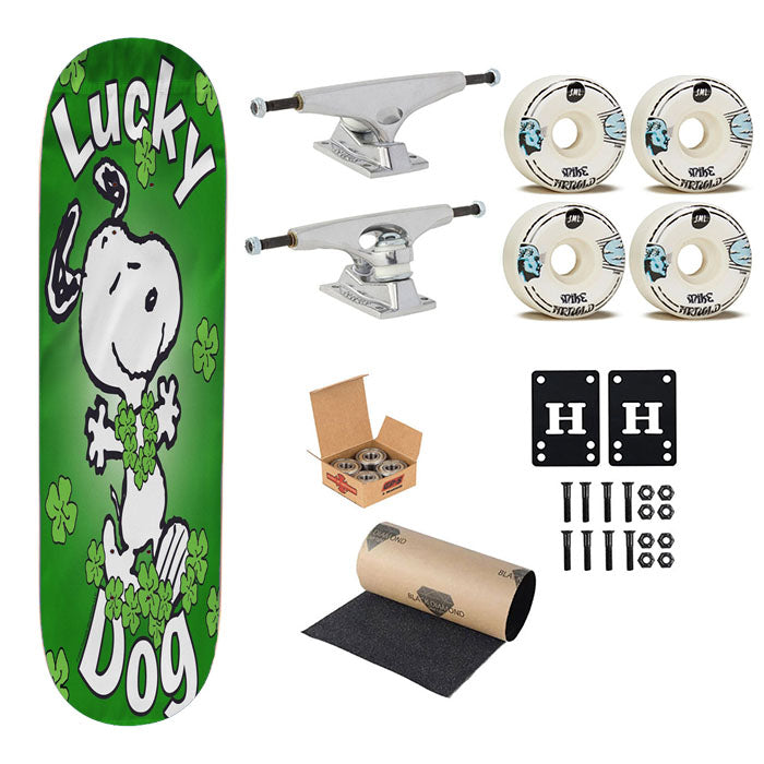 Peanuts Clover Dancing Snoopy Skateboard Complete Board 8.0" X 31.75"
