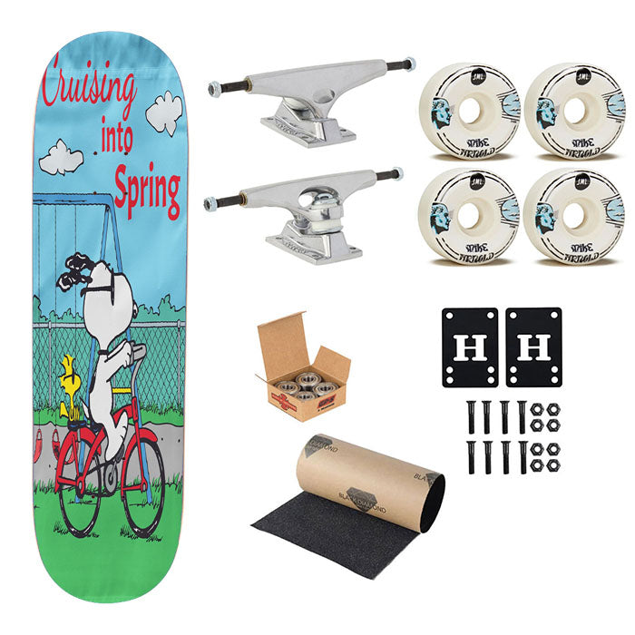 Peanuts Cruising Into Spring Skateboard Complete Board 8.0" X 31.75"
