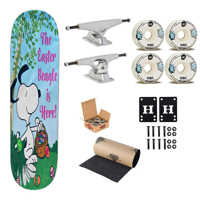 Peanuts Easter Beagle Is Here Snoopy Skateboard Complete Board 8.0" X 31.75"