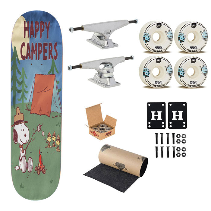 Peanuts Happy Camper S'Mores Skateboard Complete Board 8.0" X 31.75"