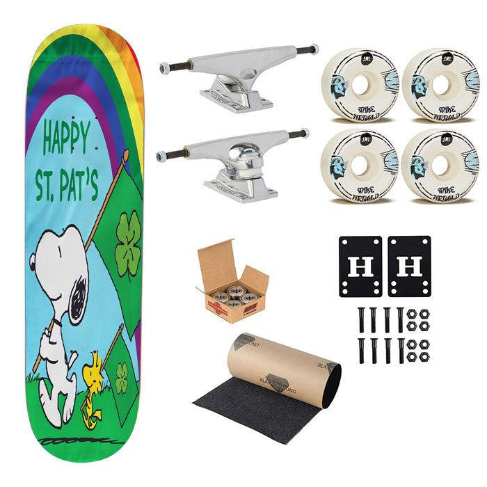 Peanuts Happy St Pats Snoopy Skateboard Complete Board 8.0" X 31.75"