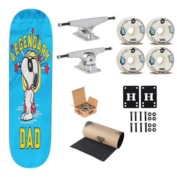 Peanuts Legendary Dad Skateboard Complete Board 8.0" X 31.75"