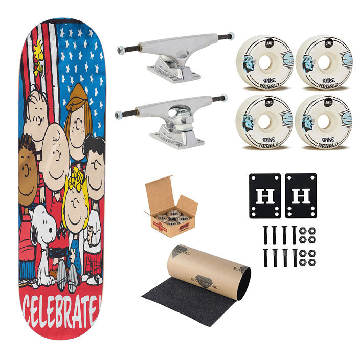 Peanuts Patriotic Celebrate Skateboard Complete Board 8.0" X 31.75"