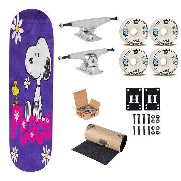 Peanuts Peace Snoopy Skateboard Complete Board 8.0" X 31.75"