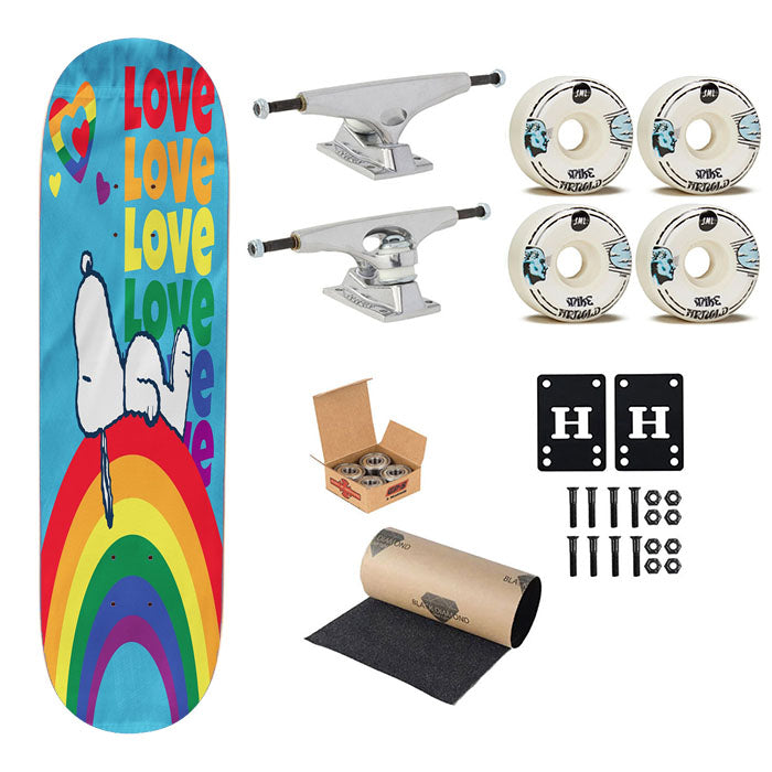 Peanuts Rainbow Pride Snoopy Skateboard Complete Board 8.0" X 31.75"