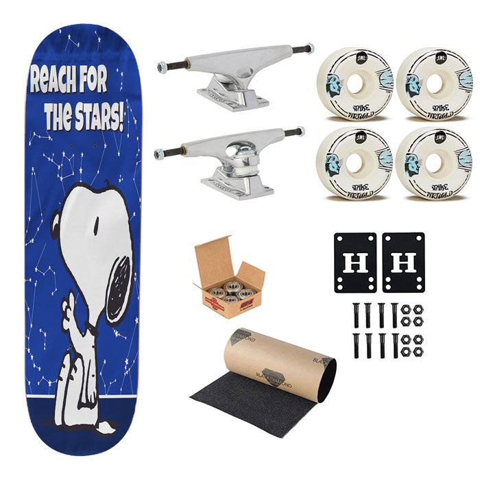 Peanuts Reach For The Stars Snoopy Skateboard Complete Board 8.0" X 31.75"