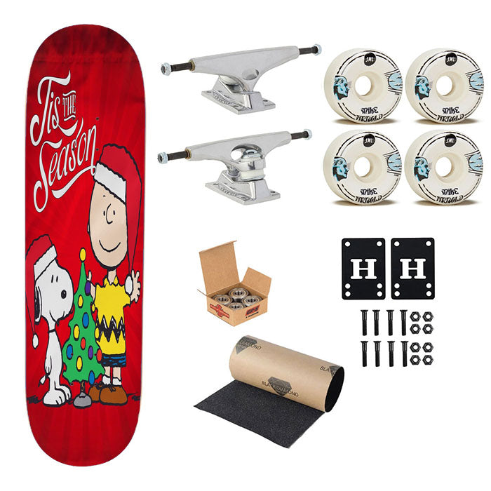 Peanuts Snoopy And Charlie Brown Christmas Skateboard Complete Board 8.0" X 31.75"