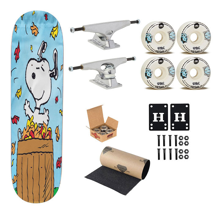 Peanuts Snoopy Basket Of Leaves Skateboard Complete Board 8.0" X 31.75"