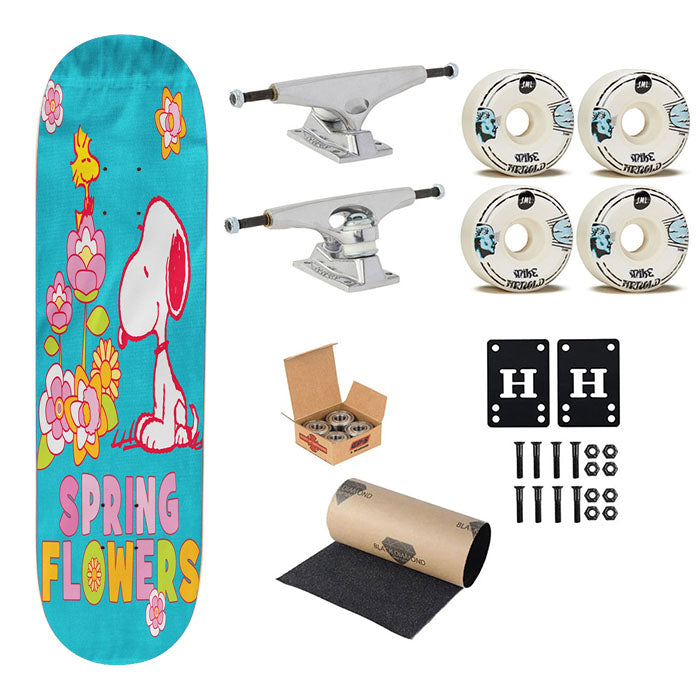 Peanuts Spring Flowers Skateboard Complete Board 8.0" X 31.75"