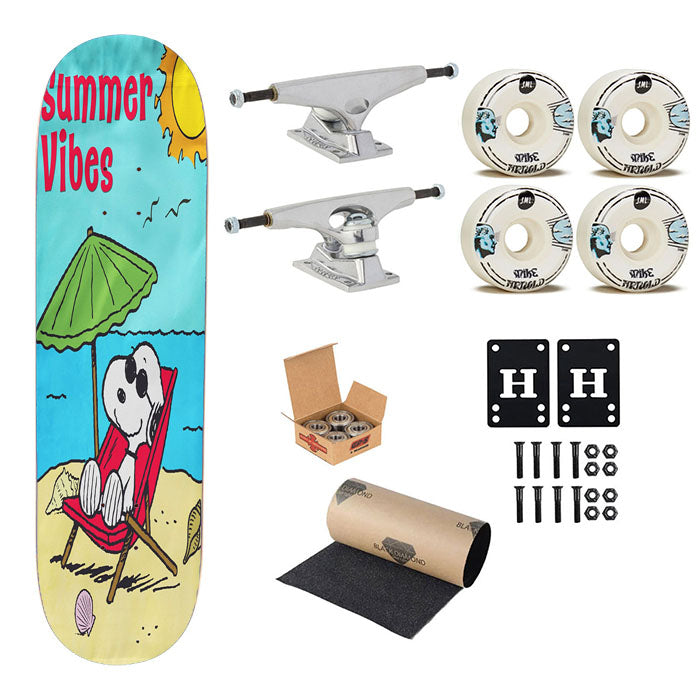 Peanuts Summer Beach Vibes Skateboard Complete Board 8.0" X 31.75"