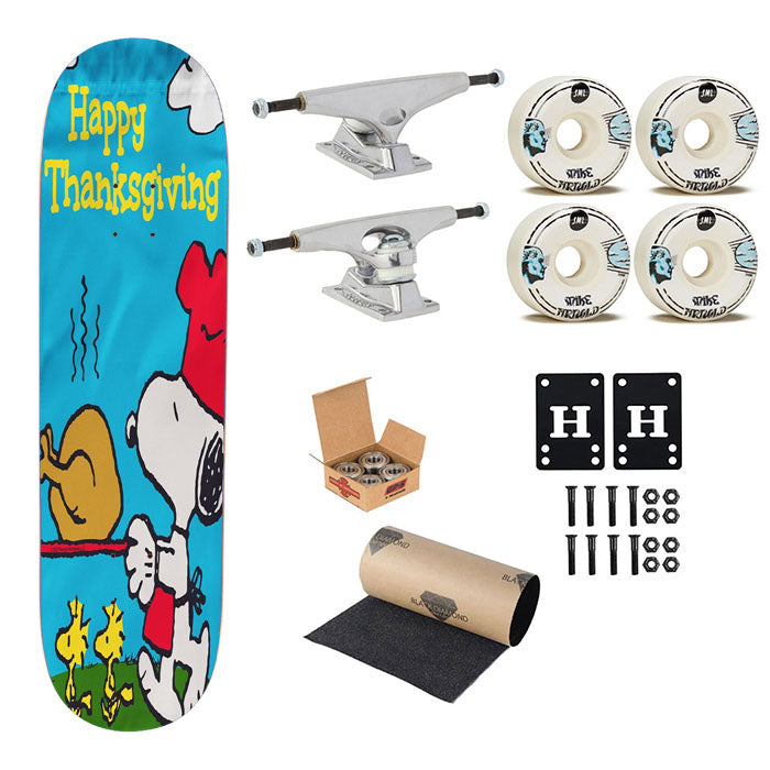 Peanuts Thanksgiving Snoopy Skateboard Complete Board 8.0" X 31.75"