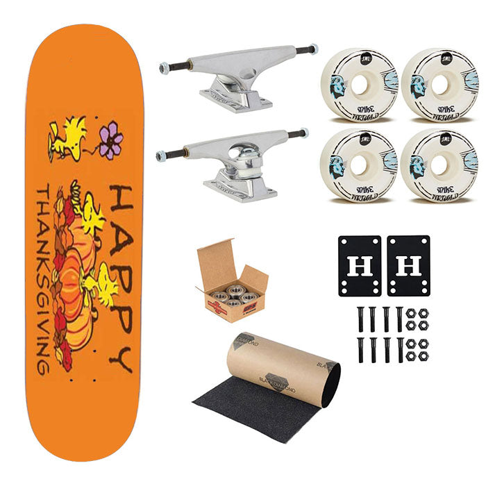 Peanuts Thanksgiving Woodstock Skateboard Complete Board 8.0" X 31.75"